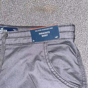 Grey parachute pants